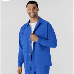 WInk NURTUR Men’s Scrub Shirt Jacket 5XL Royal Blue New